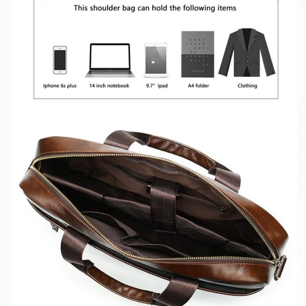 WESTAL’s Genuine Leather Laptop Bag / Office Briefcase Bags for Men