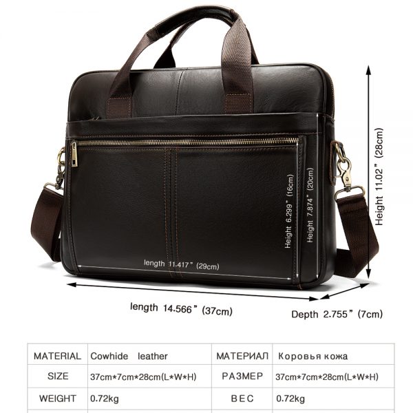 WESTAL briefcase messenger bag men s genuine leather  laptop bag men s briefcases office business