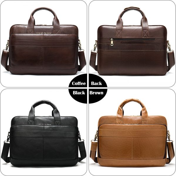 WESTAL men s leather bag men s briefcase office bags for men bag man s genuine