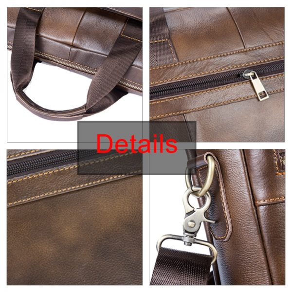 WETSTAL Business Men s Briefcases Men s Bag Genuine Leather Messenger Bags Laptop Bag Leather Briefcase