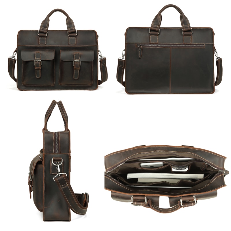 JOYIR’s Genuine Cow Leather Vintage Designer Laptop Bags for Men