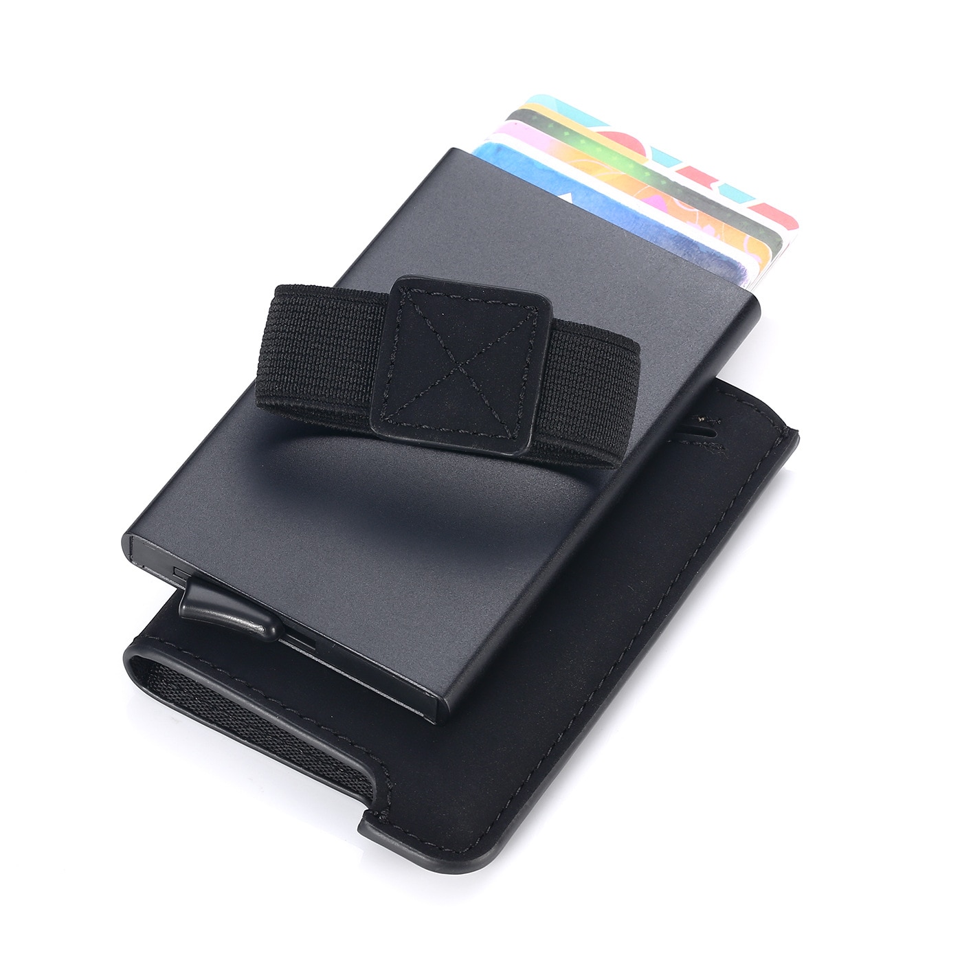 Bison Denim Genuine PU Leather Anti theft RFID Blocking Automatic Card ...