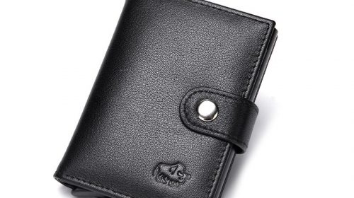 Bison Denim Genuine Leather and Carbon Fiber Men’s Bi-fold Wallets