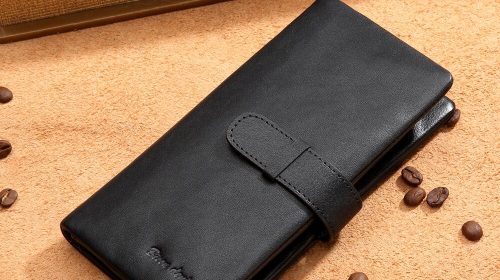 Bison Denim Genuine Leather Long Clutch Wallets for Men