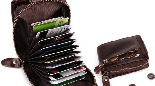 Bison Denim Genuine Leather Anti-theft Card Holder Wallets for Men