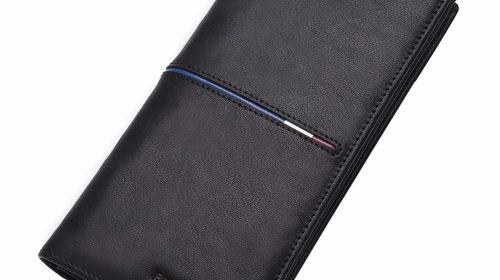 Bison Denim Genuine Leather Men’s Long Slim Bi-fold Wallets