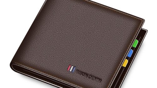 Bison Denim Genuine Leather Luxury Bi-fold Slim Men’s Wallet with Card Holder