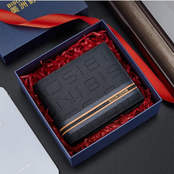 Bison Denim RFID Blocking PVC Bi-fold Short Wallets for Men - Image 6