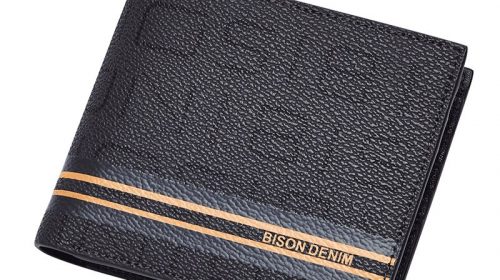 Bison Denim RFID Blocking PVC Bi-fold Short Wallets for Men