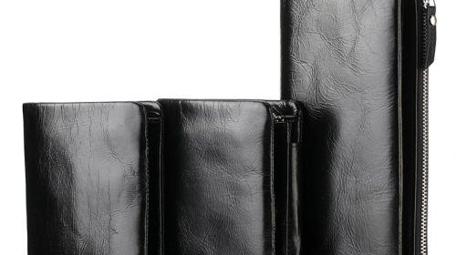 Contact’s Genuine Leather Men’s Bi-fold and Try-fold Wallets