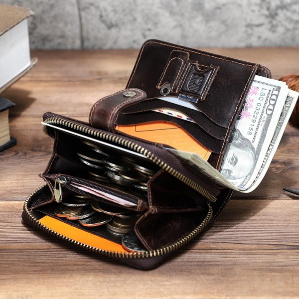 Contact’s Genuine Leather Men’s Luxury Small Wallets - Image 4