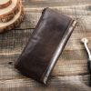 Contact’s Genuine Leather Men’s Long RFID Zipper Wallets - Image 2