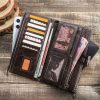 Contact’s Genuine Leather Men’s Long RFID Zipper Wallets - Image 3
