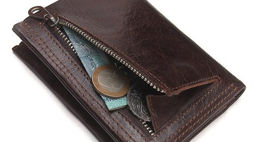 Contact’s Genuine Cowhide Leather Men’s Vintage Slim Wallets
