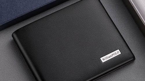 WilliamPolo Genuine Cowhide Leather Men’s Denim Short Card Holder Wallets
