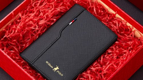 WilliamPolo Genuine Cowhide Leather Men’s Ultra-thin Car Holder Wallets