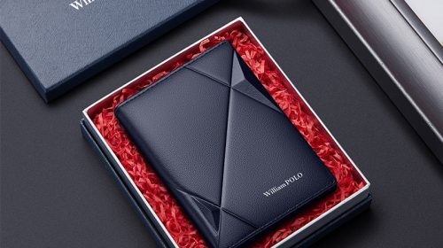 WilliamPolo Genuine Leather Men’s RFID Blocking Thin Business Wallets
