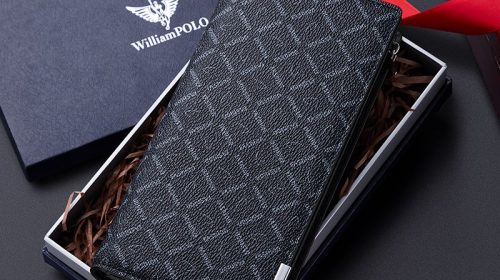 WilliamPolo Genuine Leather Trendy Multi-functional Men’s Zipper Wallets