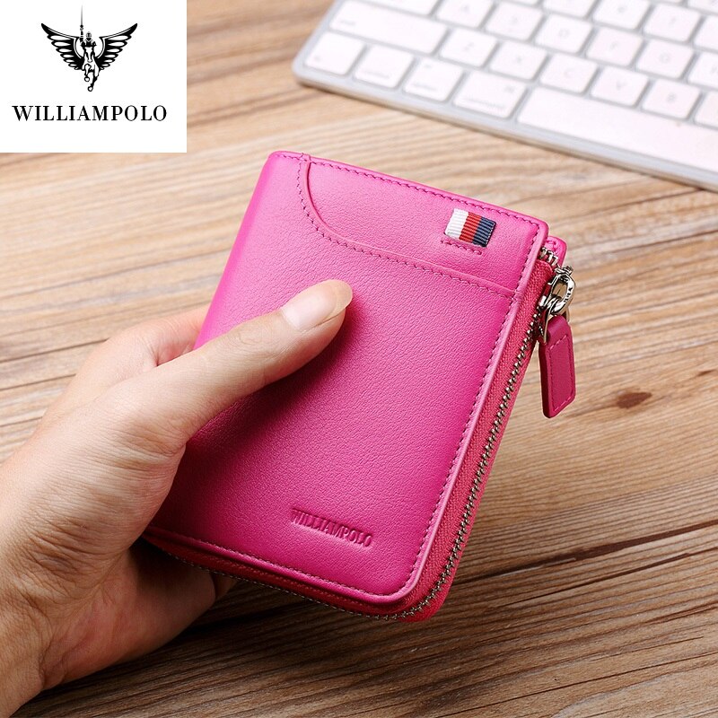 Fashion Women Genuine Leather Wallet Real Cowhide Leather Women