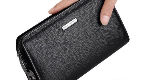 WilliamPolo Genuine Leather Luxury Designer Card Holder Zipper Wallets for Men