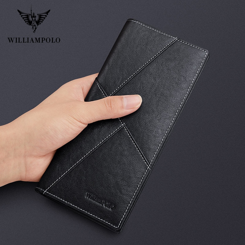 WILLIAMPOLO Men's Wallet Man Genuine Leather Luxury Wallets Famous Brands Designer  Card Holders Small Wallet For Men - AliExpress