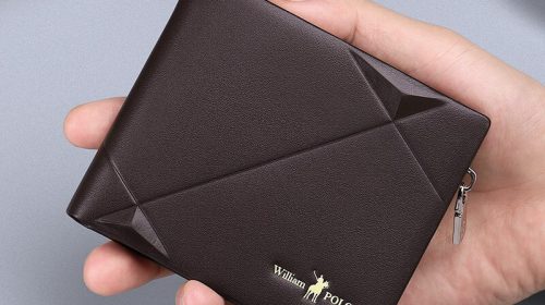 WilliamPolo Genuine Leather Bi-fold Short Men’s Wallet