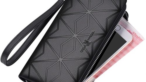 WilliamPolo Genuine Leather Men’s Clutch Zipper Wallets for Men