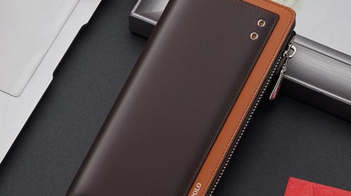 WilliamPolo Men’s Leather Designer Zipper Long Wallets