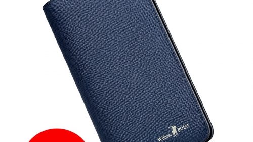 WilliamPolo Men’s Slim Genuine Leather Ultra thin Bi-fold designer Wallets