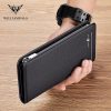 WilliamPolo Genuine Leather Long Zipper Wallets for Men