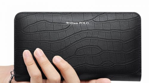 WilliamPolo Genuine Cow skin Leather Soft Designer Clutch Wallets for Men