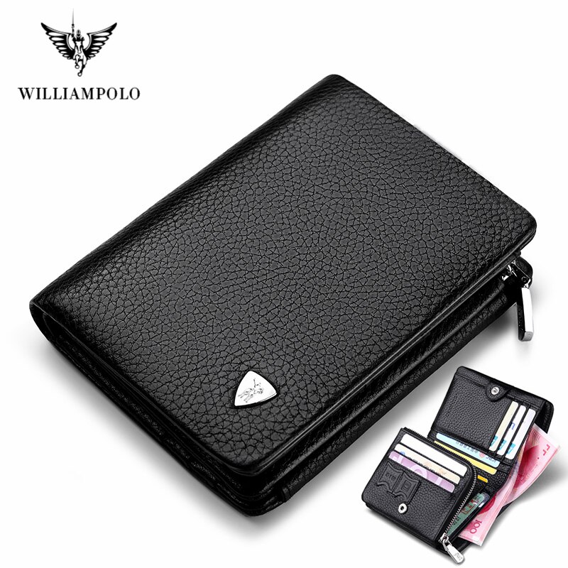 Genuine Leather Coin Purse For Women And Men Luxury Design Fold