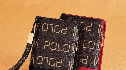 WilliamPolo Genuine Leather Small Folding Card Holder Wallets for Women